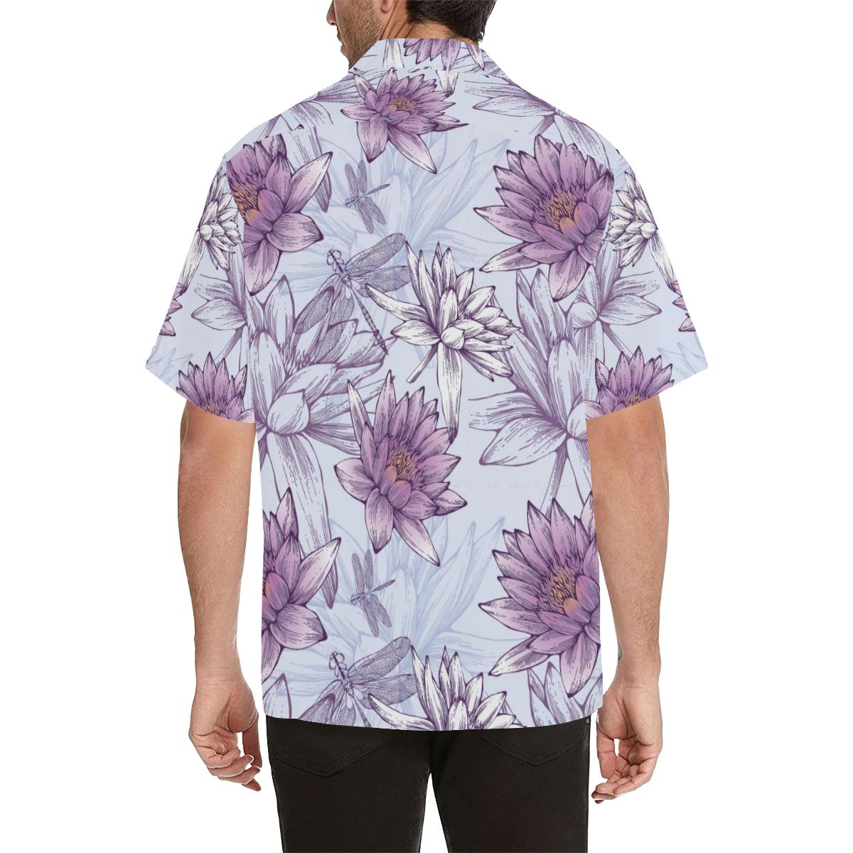 Water Lily Pattern Print Design Wl Hawaiian Shirt