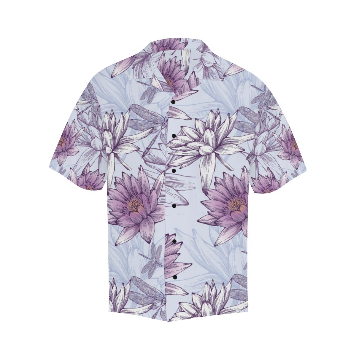 Water Lily Pattern Print Design Wl Hawaiian Shirt