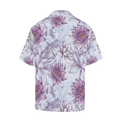 Water Lily Pattern Print Design Wl Hawaiian Shirt