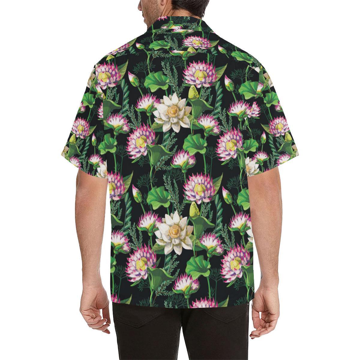 Water Lily Pattern Print Design Wl0 Hawaiian Shirt