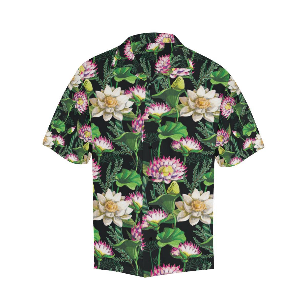 Water Lily Pattern Print Design Wl0 Hawaiian Shirt