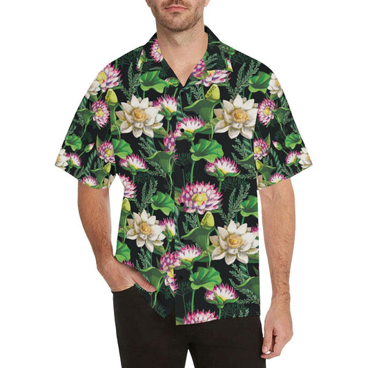 Water Lily Pattern Print Design Wl0 Hawaiian Shirt