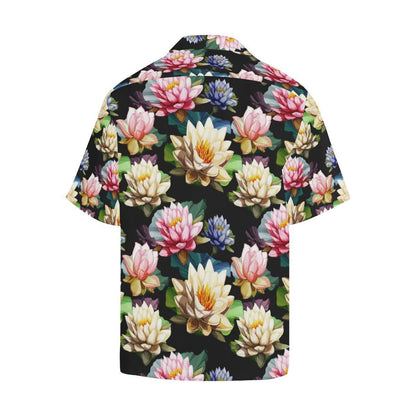 Water Lily Pattern Print Design Wl Hawaiian Shirt