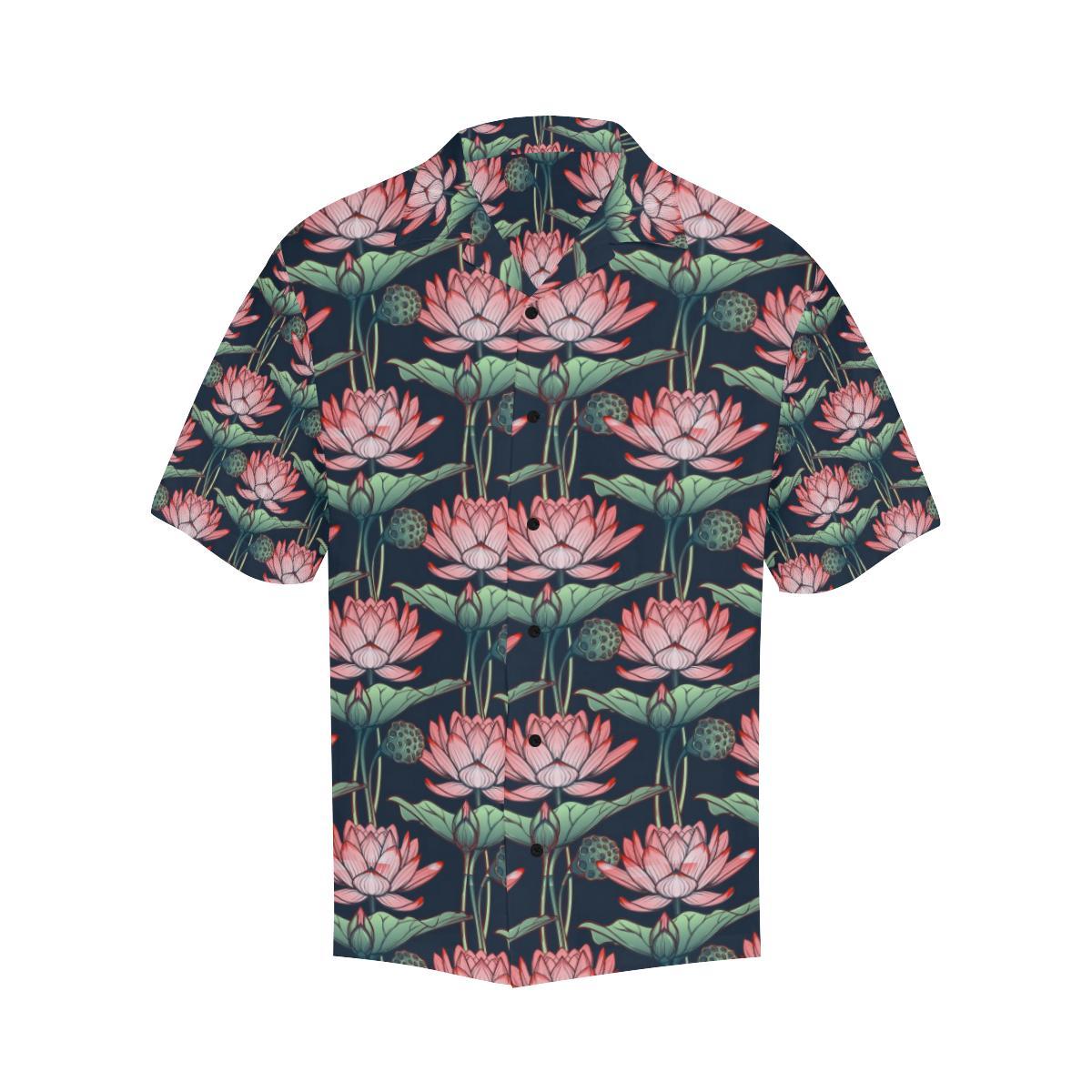 Water Lily Pattern Print Design Wl Hawaiian Shirt