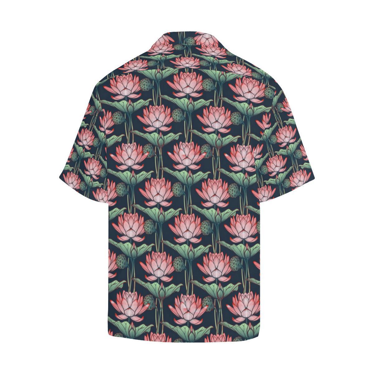 Water Lily Pattern Print Design Wl Hawaiian Shirt