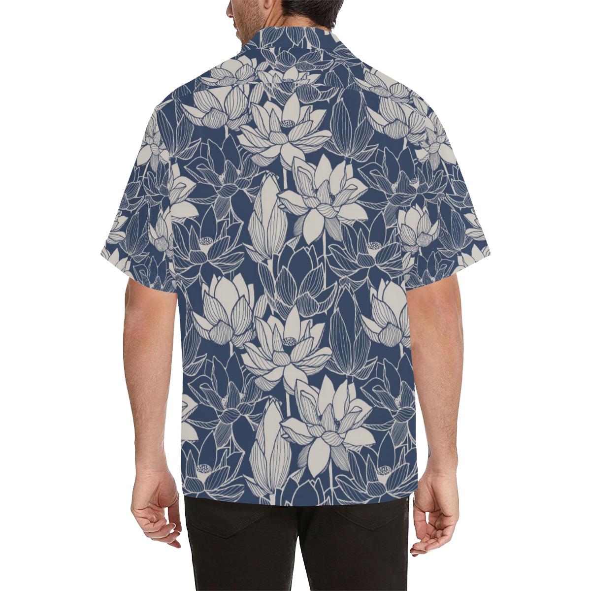 Water Lily Pattern Print Design Wl Hawaiian Shirt