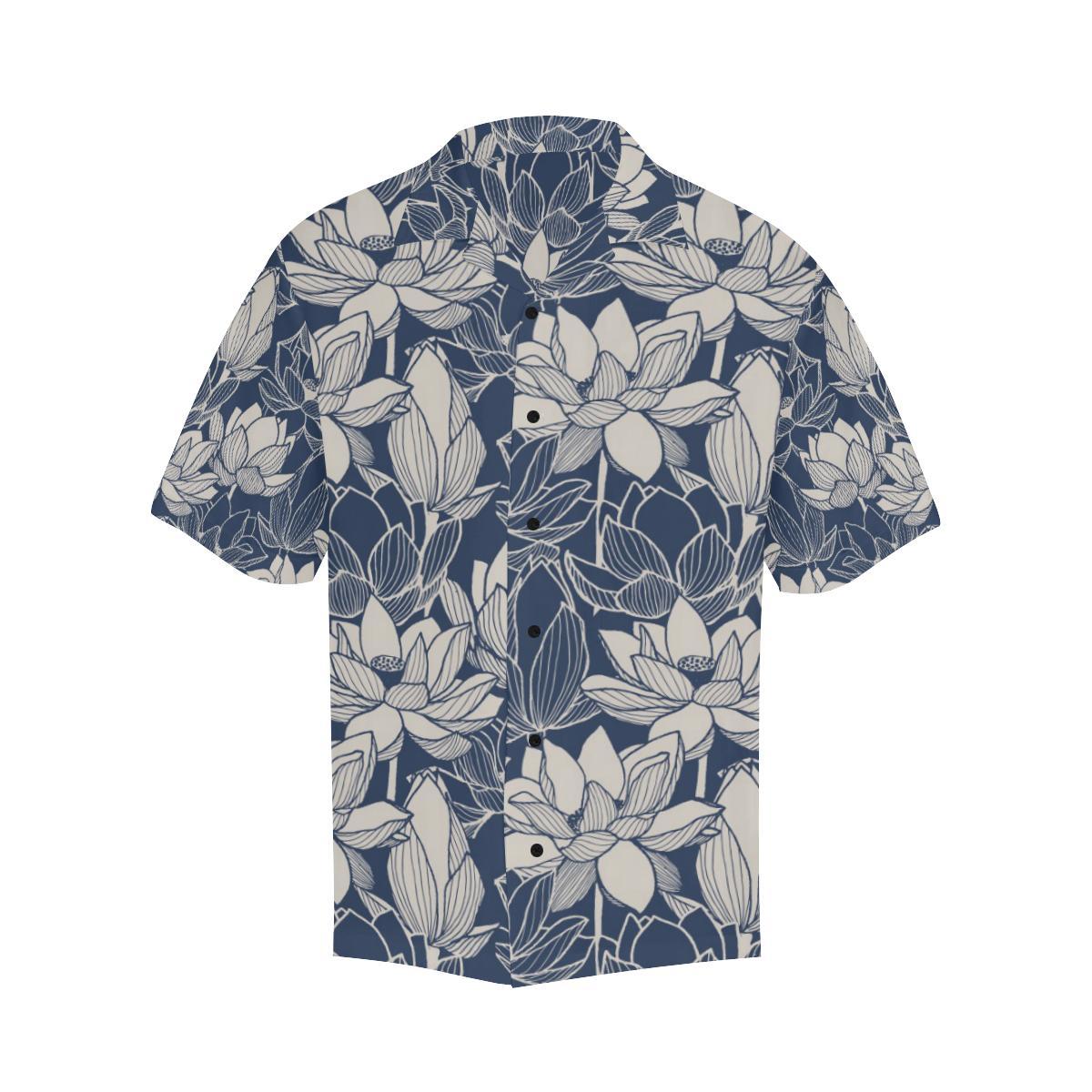 Water Lily Pattern Print Design Wl Hawaiian Shirt