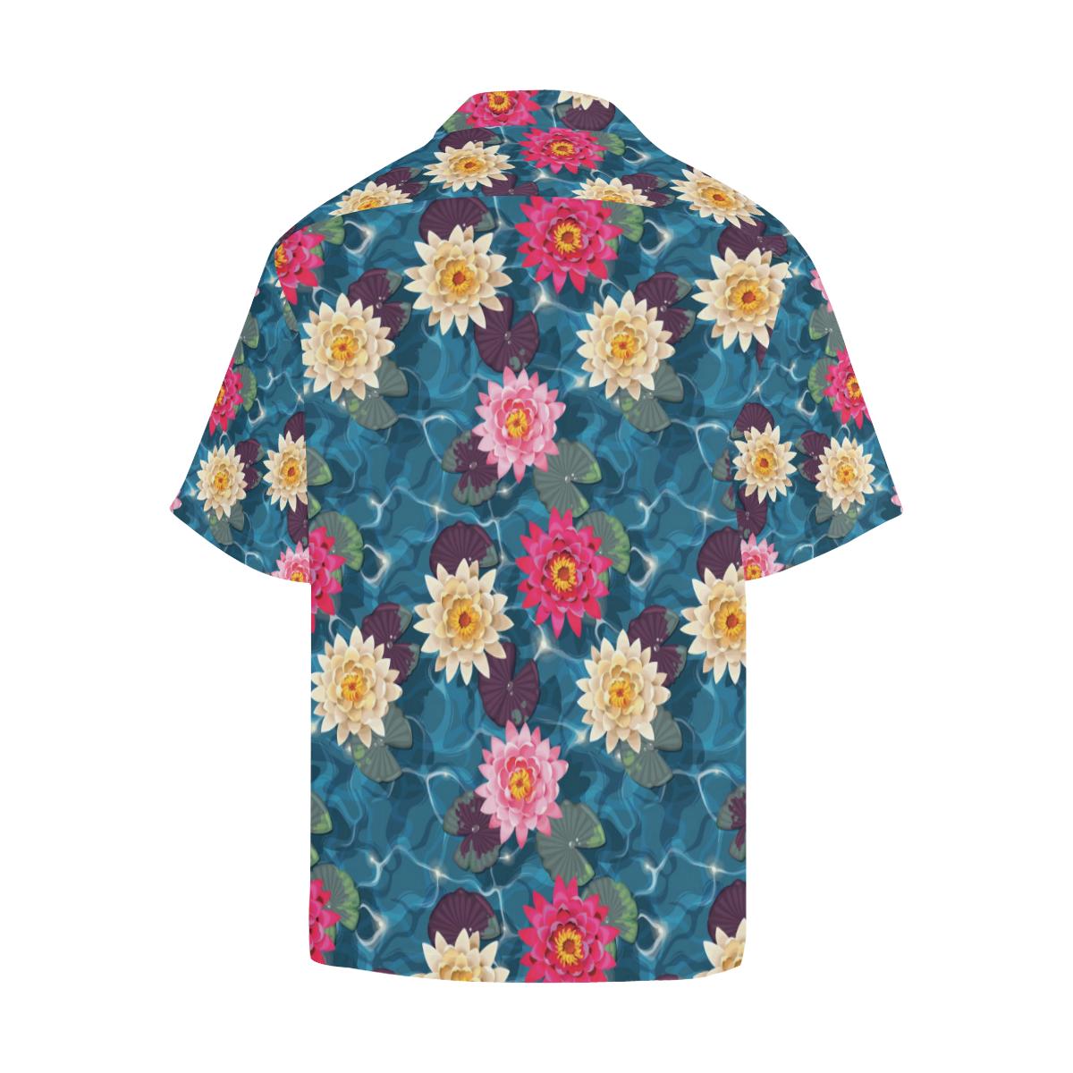 Water Lily Pattern Print Design Wl Hawaiian Shirt