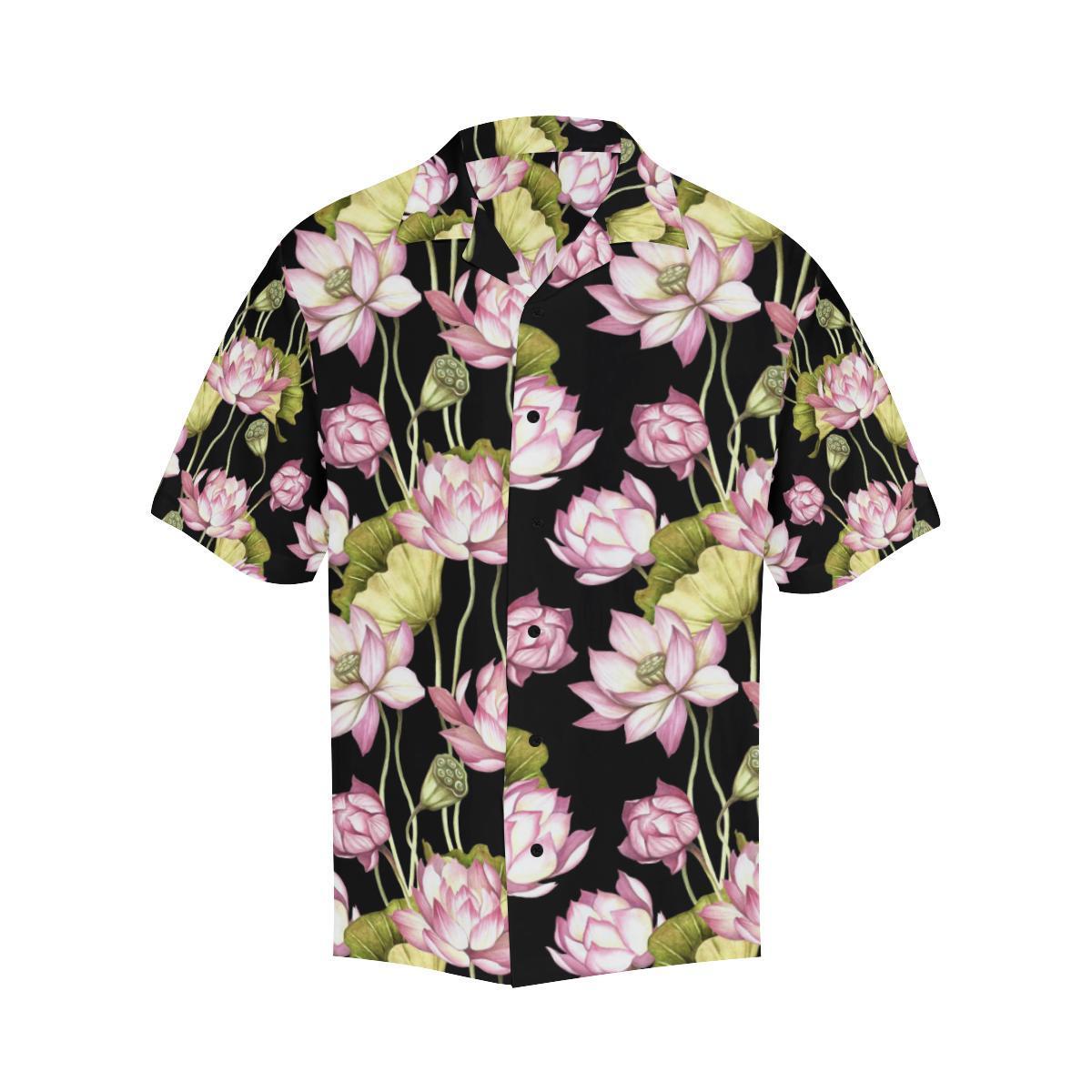 Water Lily Pattern Print Design Wl Hawaiian Shirt