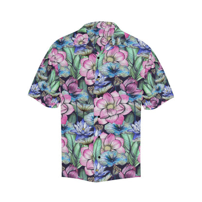 Water Lily Pattern Print Design Wl Hawaiian Shirt