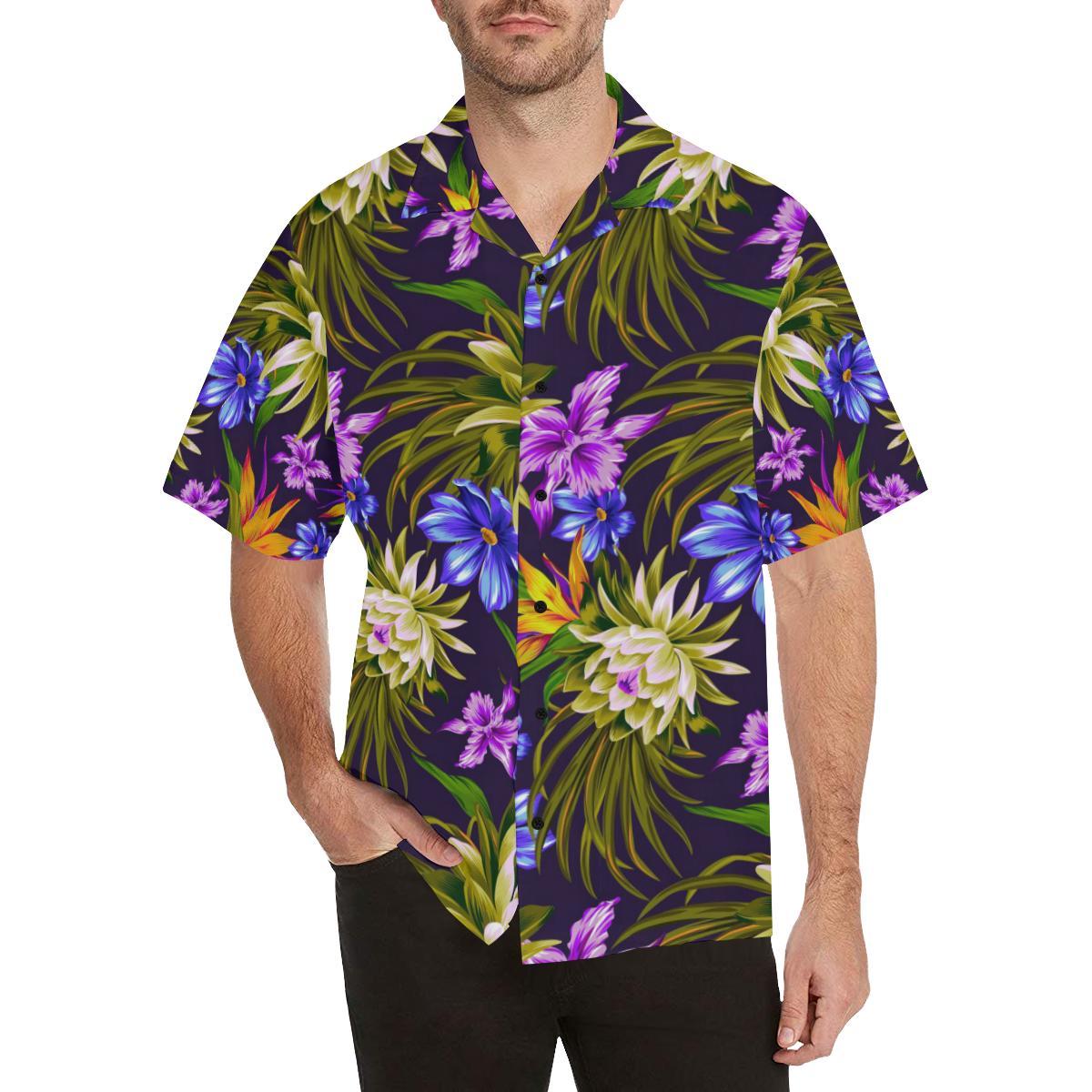 Water Lily Pattern Print Design Wl Hawaiian Shirt