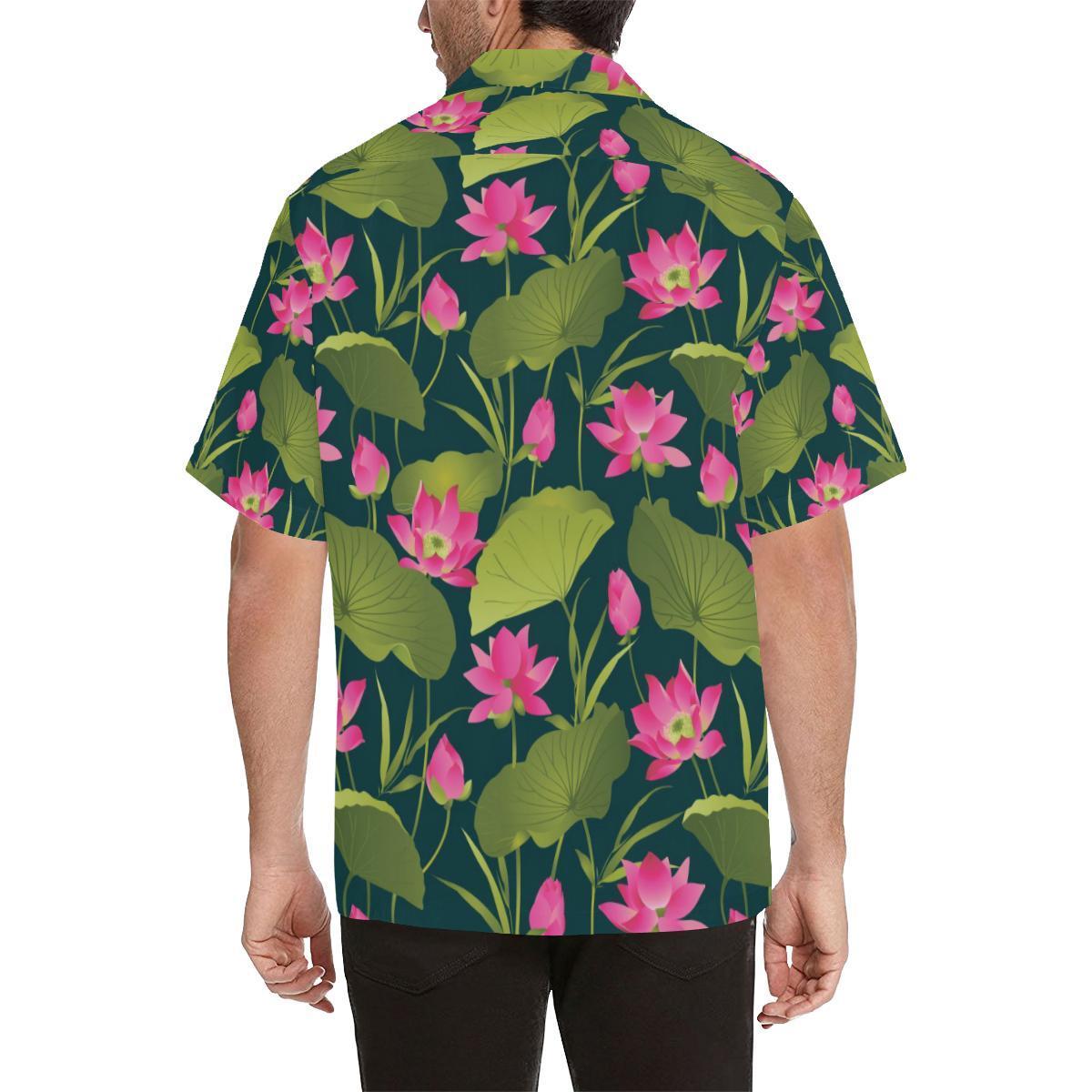 Water Lily Pattern Print Design Wl Hawaiian Shirt