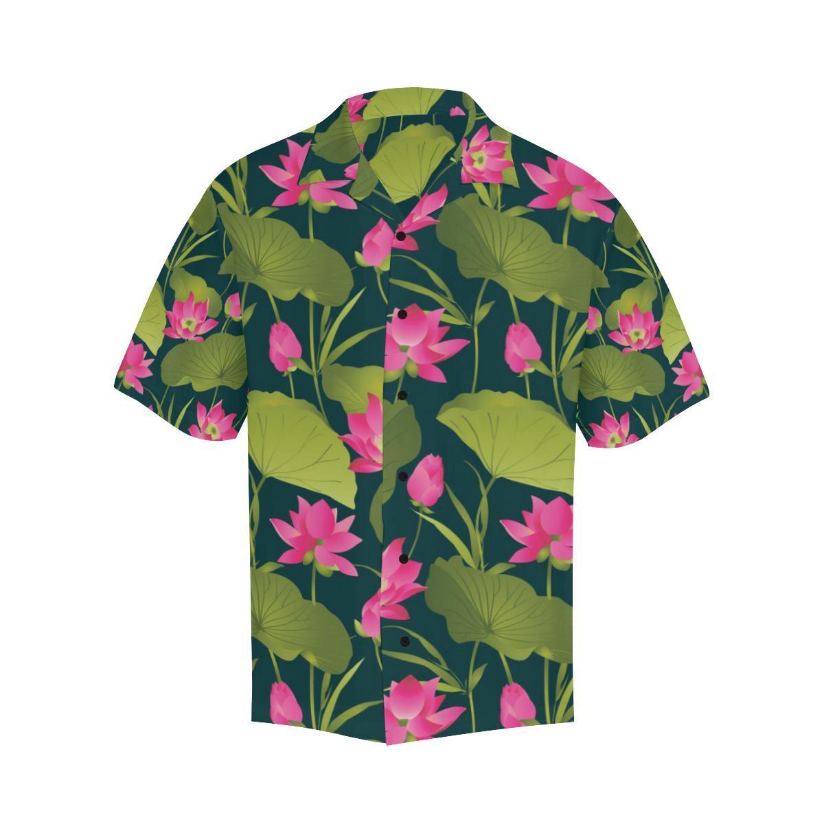 Water Lily Pattern Print Design Wl Hawaiian Shirt