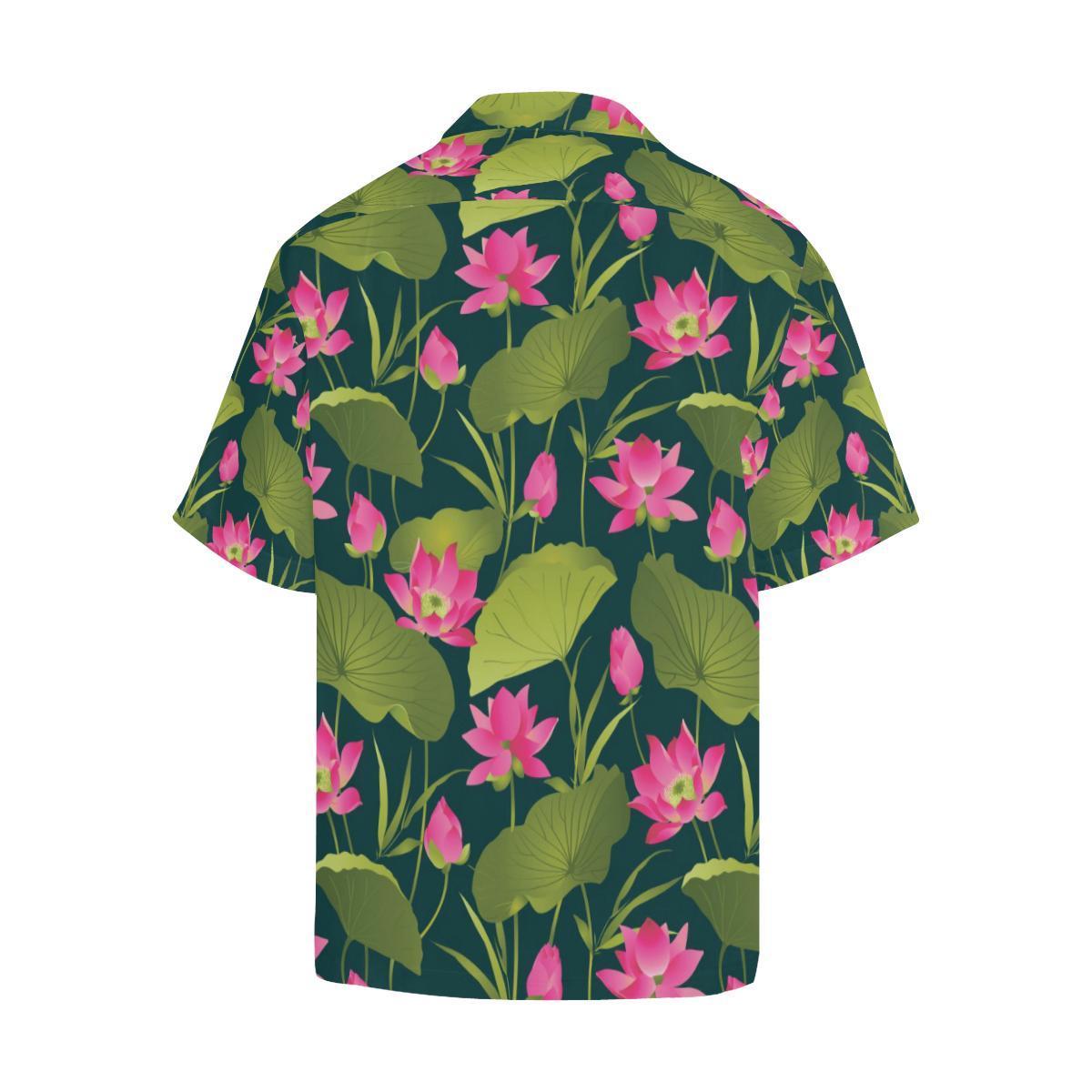 Water Lily Pattern Print Design Wl Hawaiian Shirt