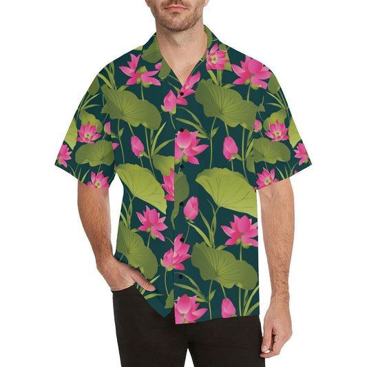 Water Lily Pattern Print Design Wl Hawaiian Shirt