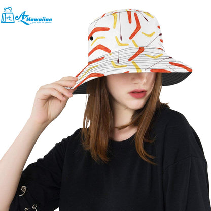 Waterclor boomerang Australian aboriginal ornament Unisex Bucket Hat