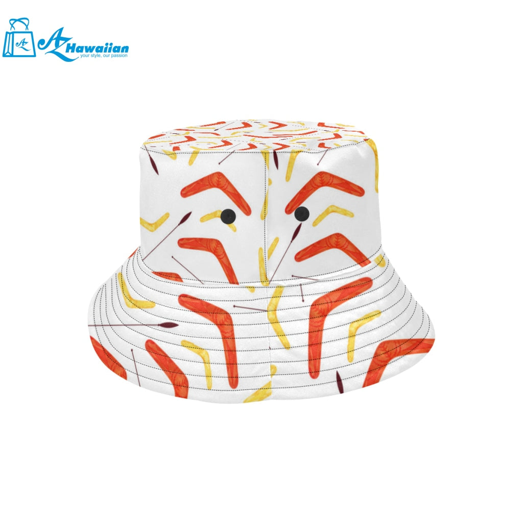 Waterclor boomerang Australian aboriginal ornament Unisex Bucket Hat