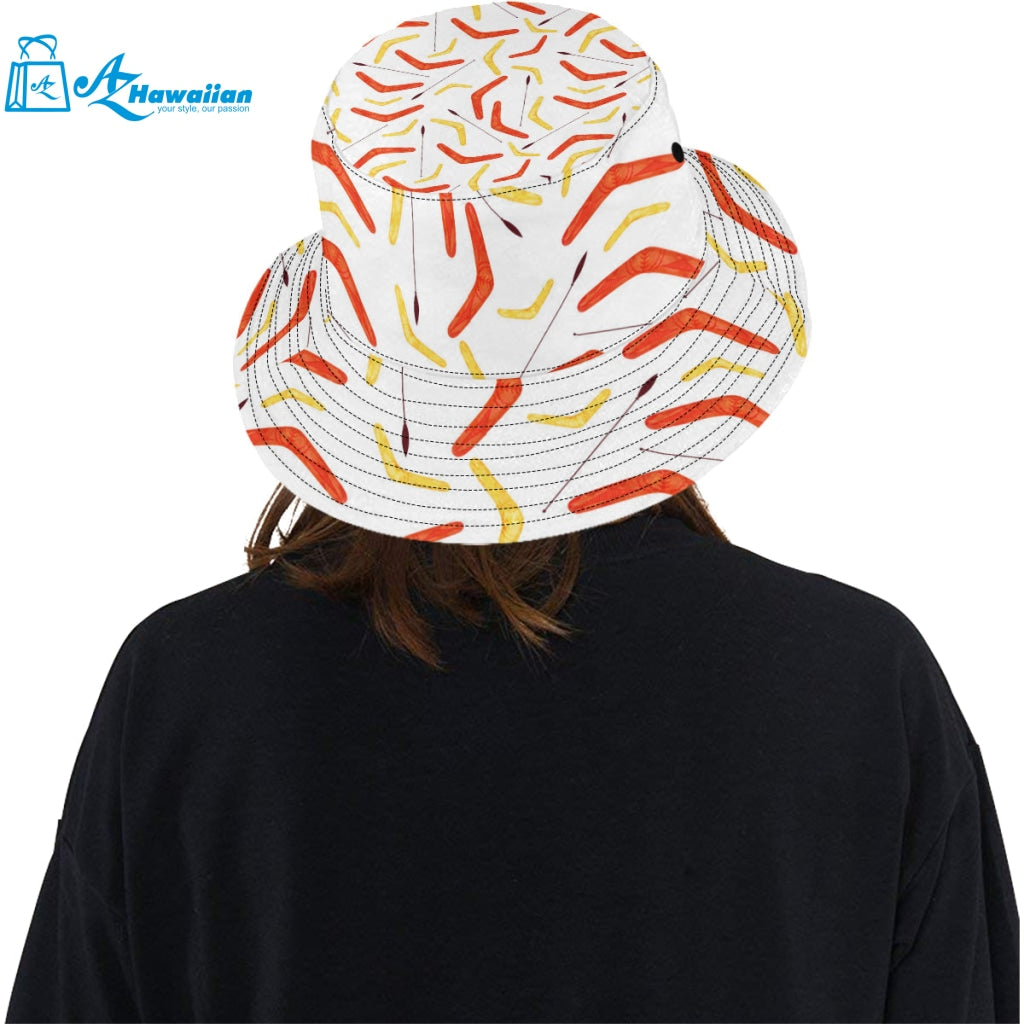 Waterclor boomerang Australian aboriginal ornament Unisex Bucket Hat