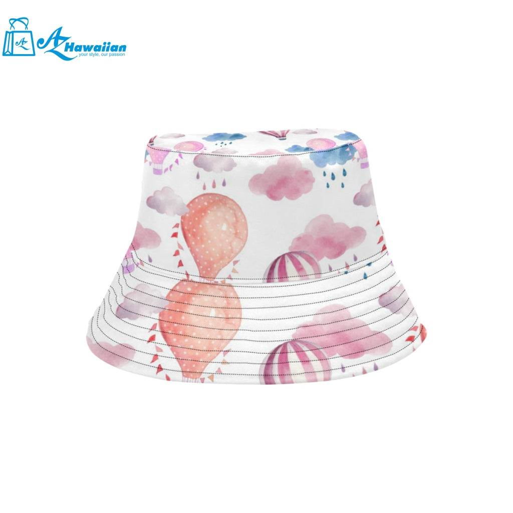 Watercolor air balloon cloud pattern Unisex Bucket Hat