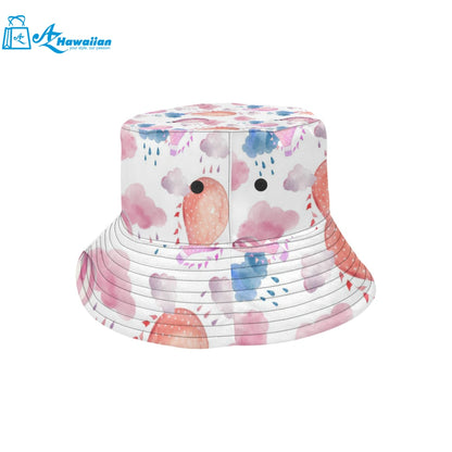 Watercolor air balloon cloud pattern Unisex Bucket Hat