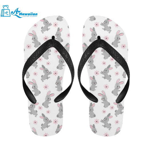 Watercolor cute rabbit pattern Unisex Flip Flops