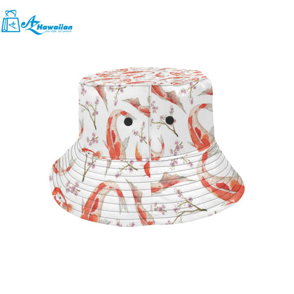 Watercolor fancy carp pattern Unisex Bucket Hat