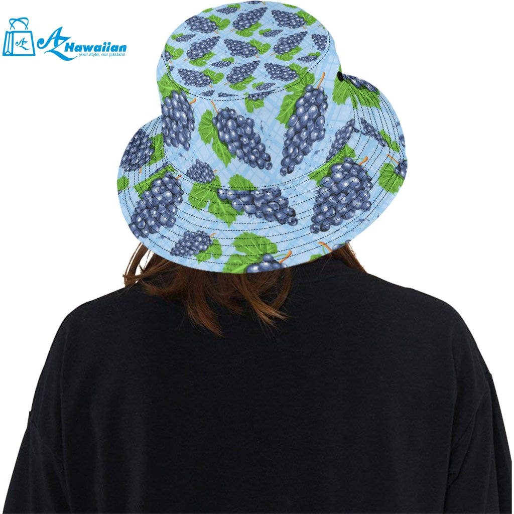 Watercolor grape pattern Unisex Bucket Hat