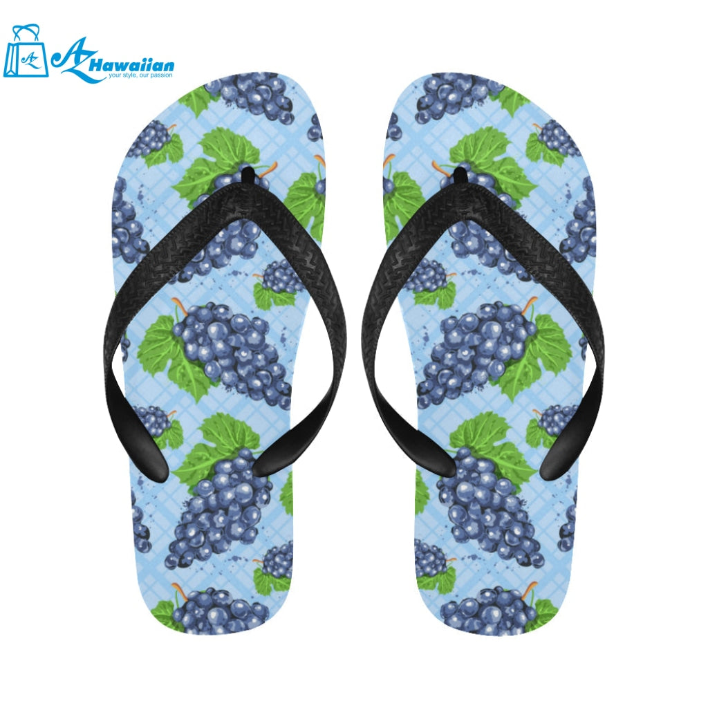 Watercolor grape pattern Unisex Flip Flops