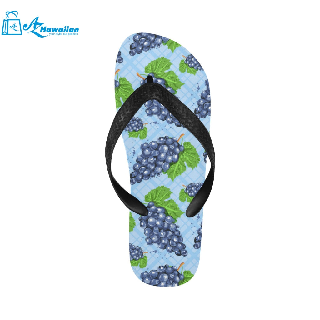 Watercolor grape pattern Unisex Flip Flops