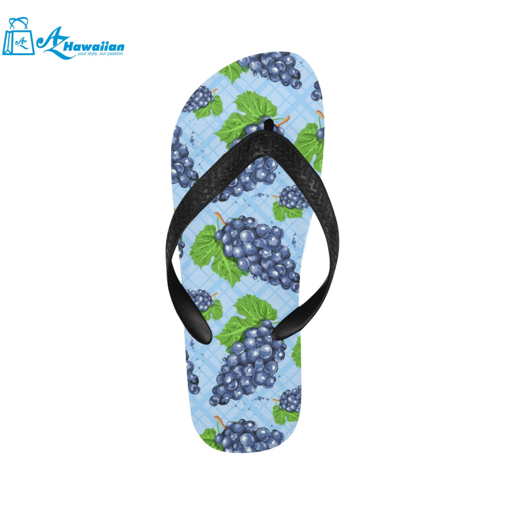 Watercolor grape pattern Unisex Flip Flops