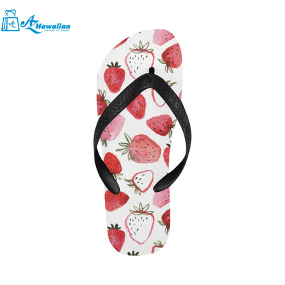 watercolor hand drawn beautiful strawberry pattern Unisex Flip Flops