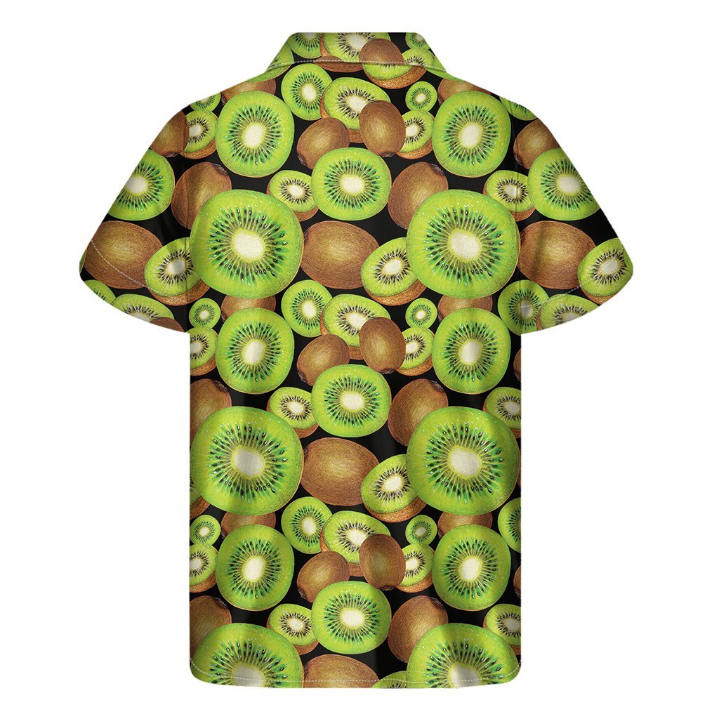 Watercolor Kiwi Pattern Print Mens Short Sleeve Shirt Hawaiian