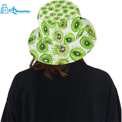 Watercolor kiwi pattern Unisex Bucket Hat