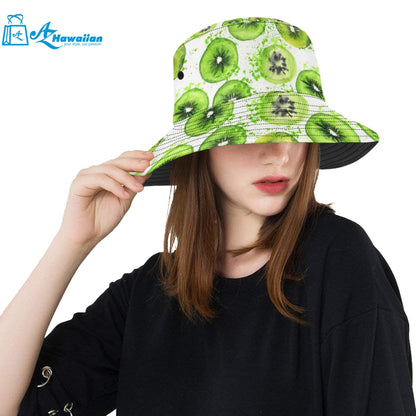 Watercolor kiwi pattern Unisex Bucket Hat