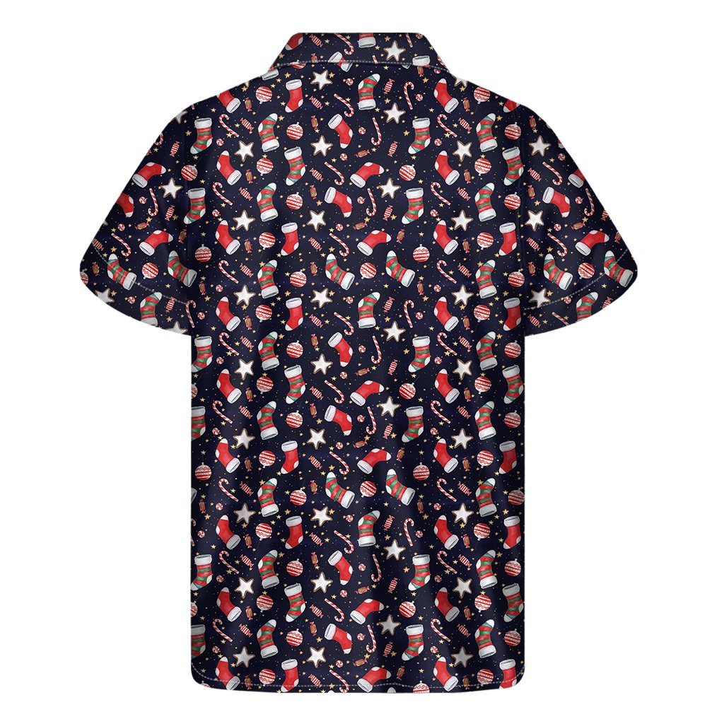 Watercolor Merry Christmas Pattern Print Mens Short Sleeve Shirt Hawaiian