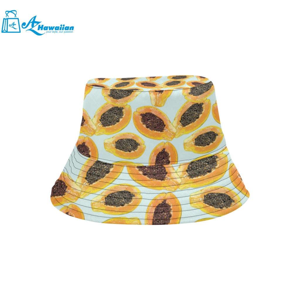 Watercolor papaya pattern Unisex Bucket Hat