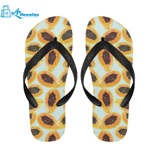 Watercolor papaya pattern Unisex Flip Flops