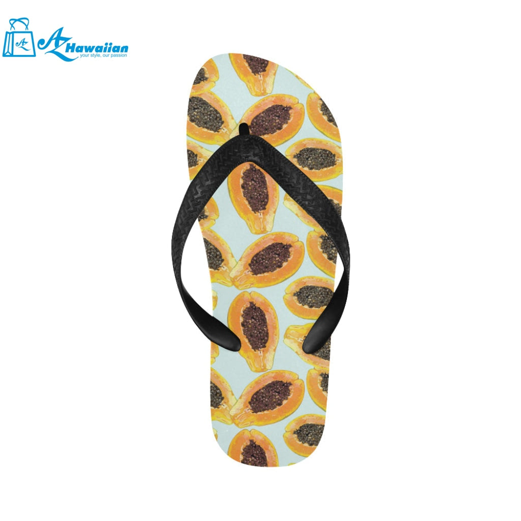 Watercolor papaya pattern Unisex Flip Flops