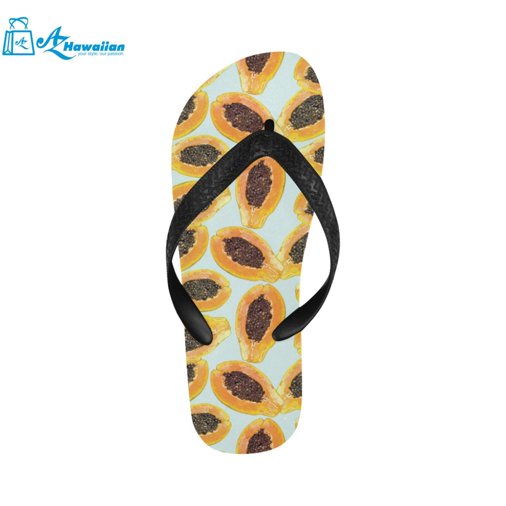 Watercolor papaya pattern Unisex Flip Flops