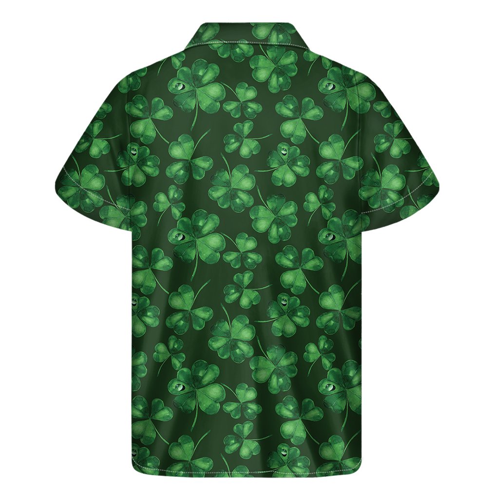 Watercolor Saint Patricks Day Print Mens Short Sleeve Shirt Hawaiian