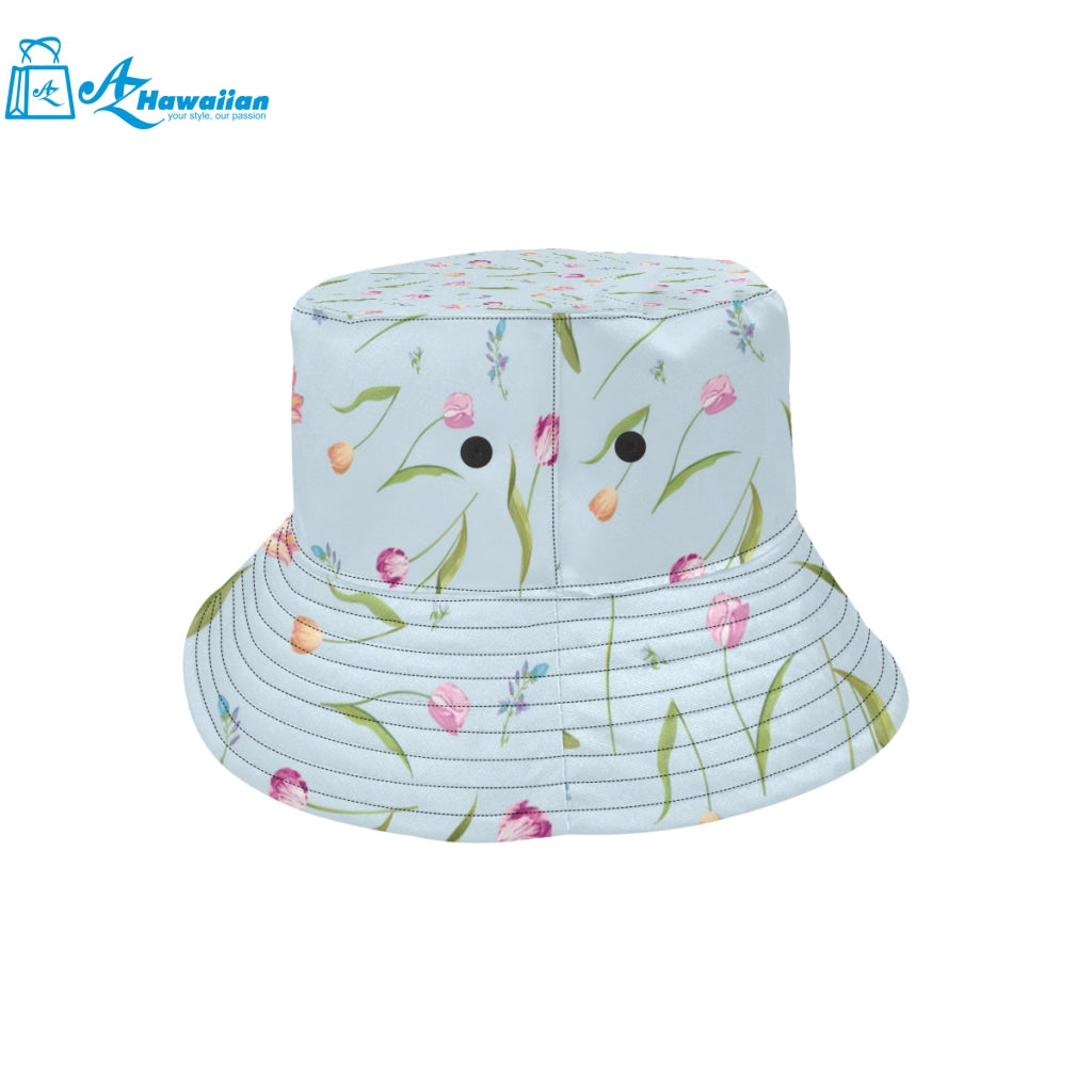 Watercolor Tulips pattern Unisex Bucket Hat