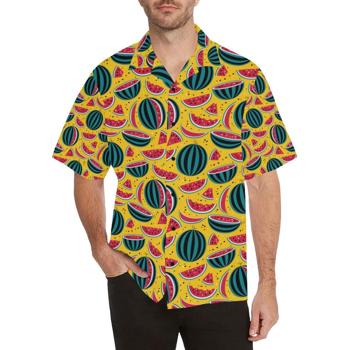 Watermelon Pattern Print Design Wm Hawaiian Shirt