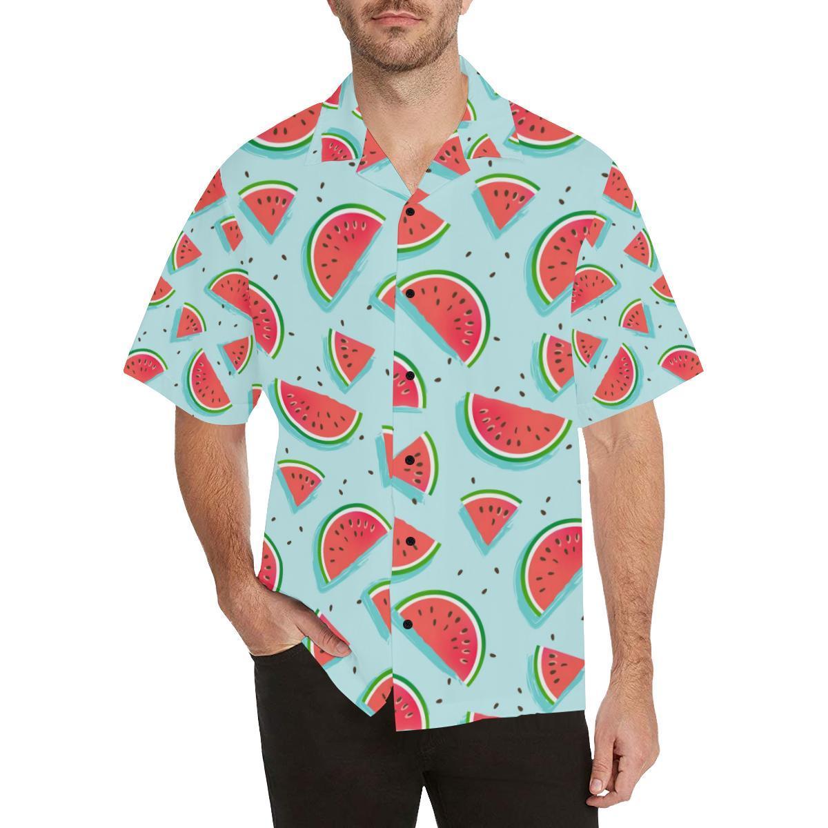 Watermelon Pattern Print Design Wm Hawaiian Shirt