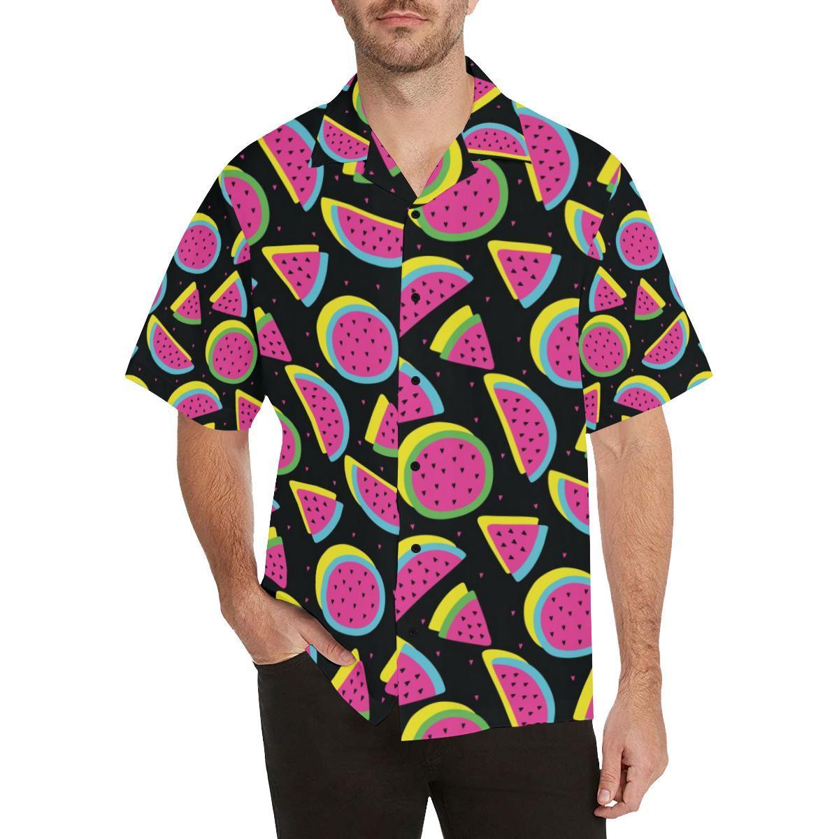 Watermelon Pattern Print Design Wm Hawaiian Shirt