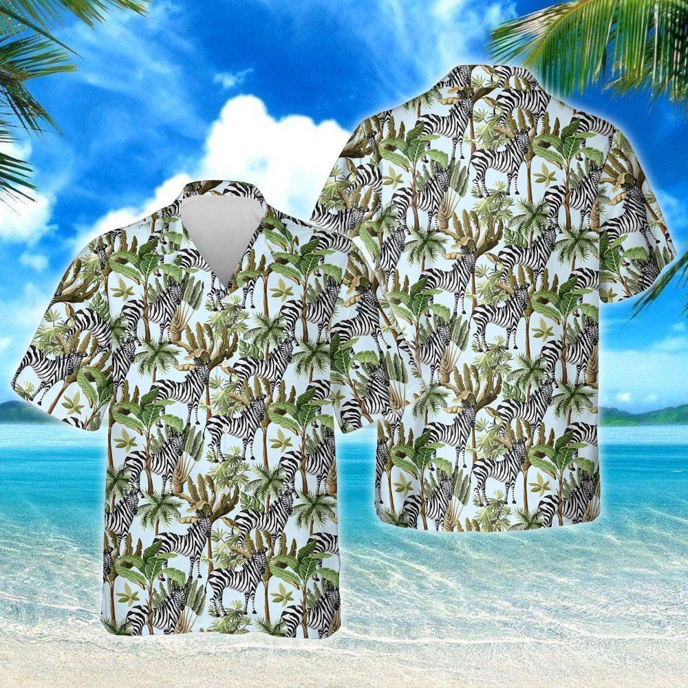 Wild Zebra Shirt Trl1092Hw Hawaiian