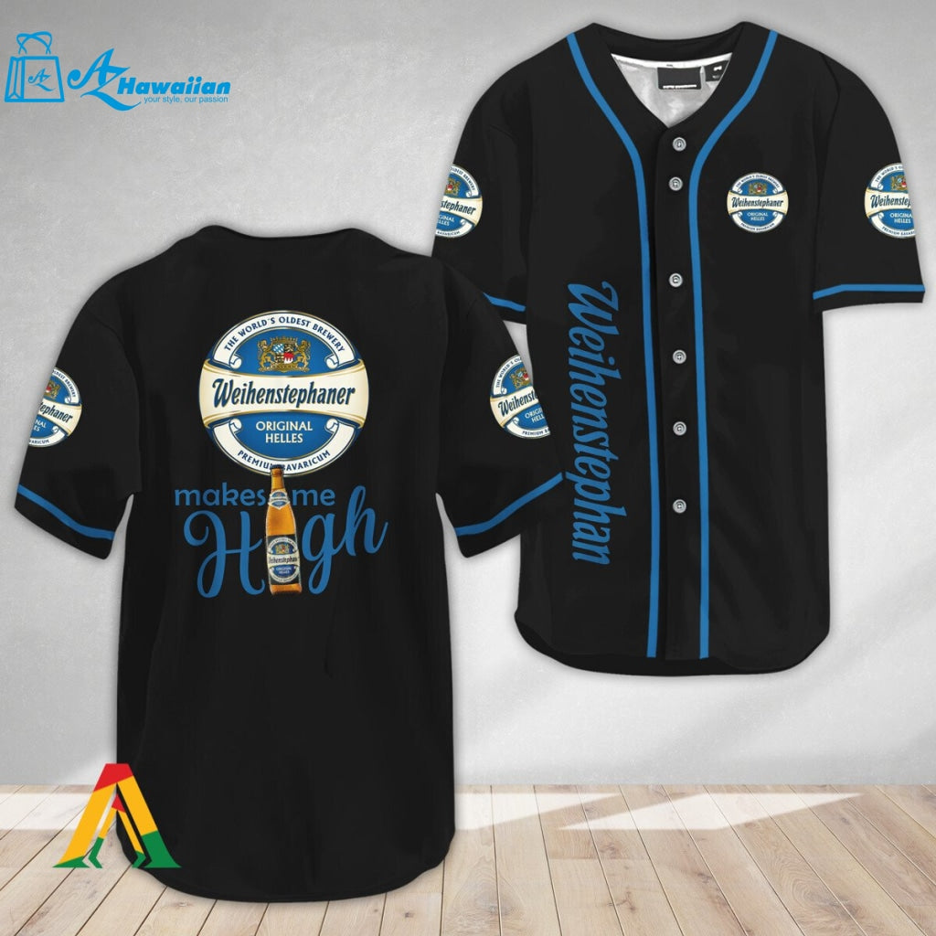 Weihenstephaner Beer Make Me High Baseball Jersey