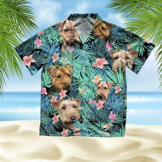 Welsh Terrier - Summer Leaves Hawaiian Shirt