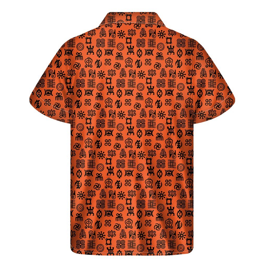 West African Adinkra Symbols Print Mens Short Sleeve Shirt Hawaiian