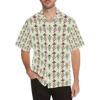 Western Cowboy Print Hawaiian Shirt