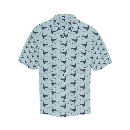 Whale Cute Design Themed Print Hawaiian Shirt